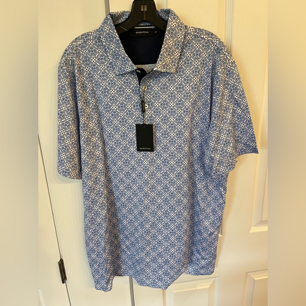 Mens NWT XL Bugatchi polo shirt.